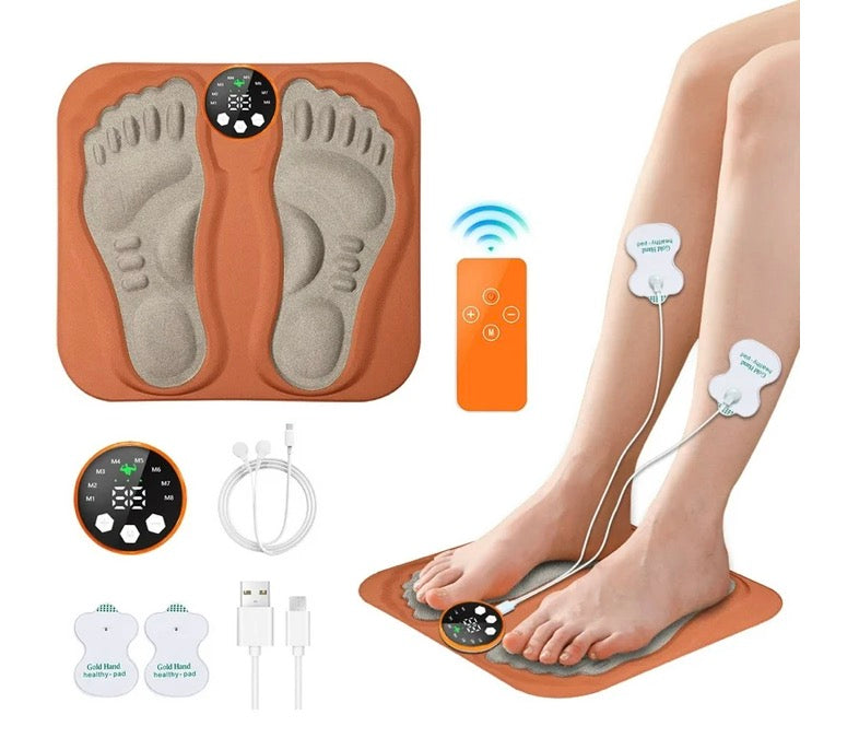 EMS Electric Foot Massager Mat Pad USB LCD Portable Rechargeable for Men Women 6 Modes 29 Intensity Levels