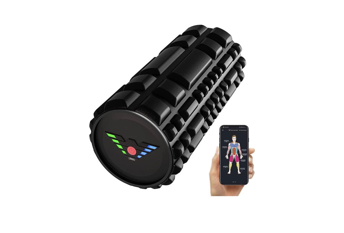 Vibrating Foam Roller Massager. Back Massager with Smart APP&Fitness Poster