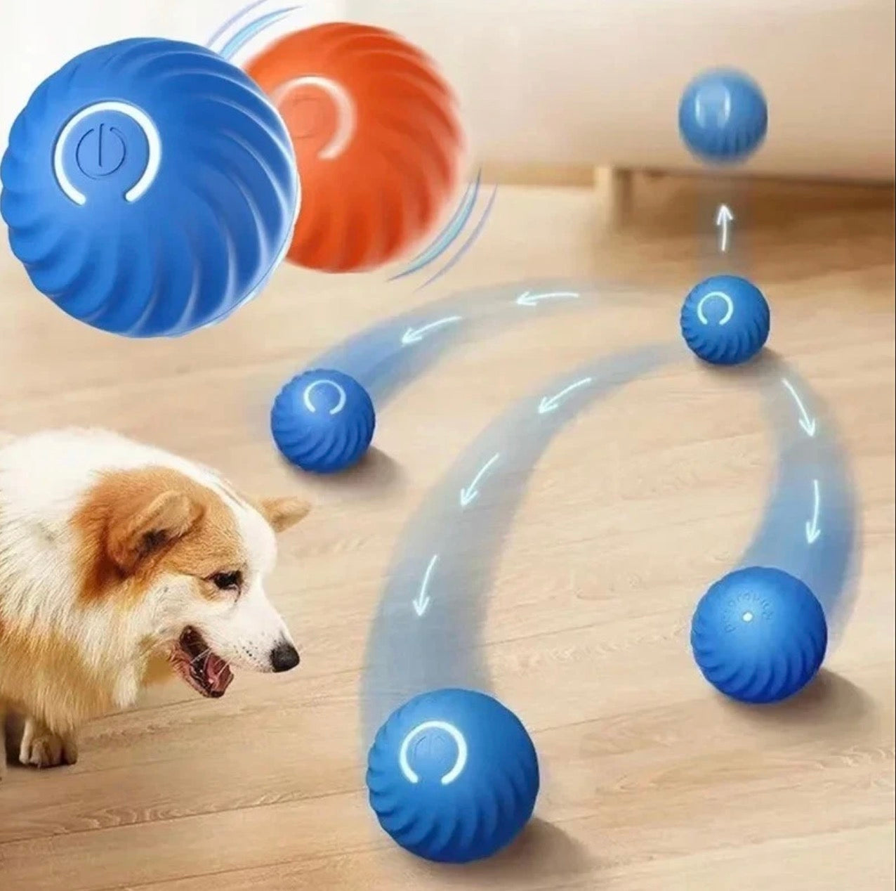 USB Electronic Smart Dog Toy Ball Interactive Pet Automatic Moving Ball Gift