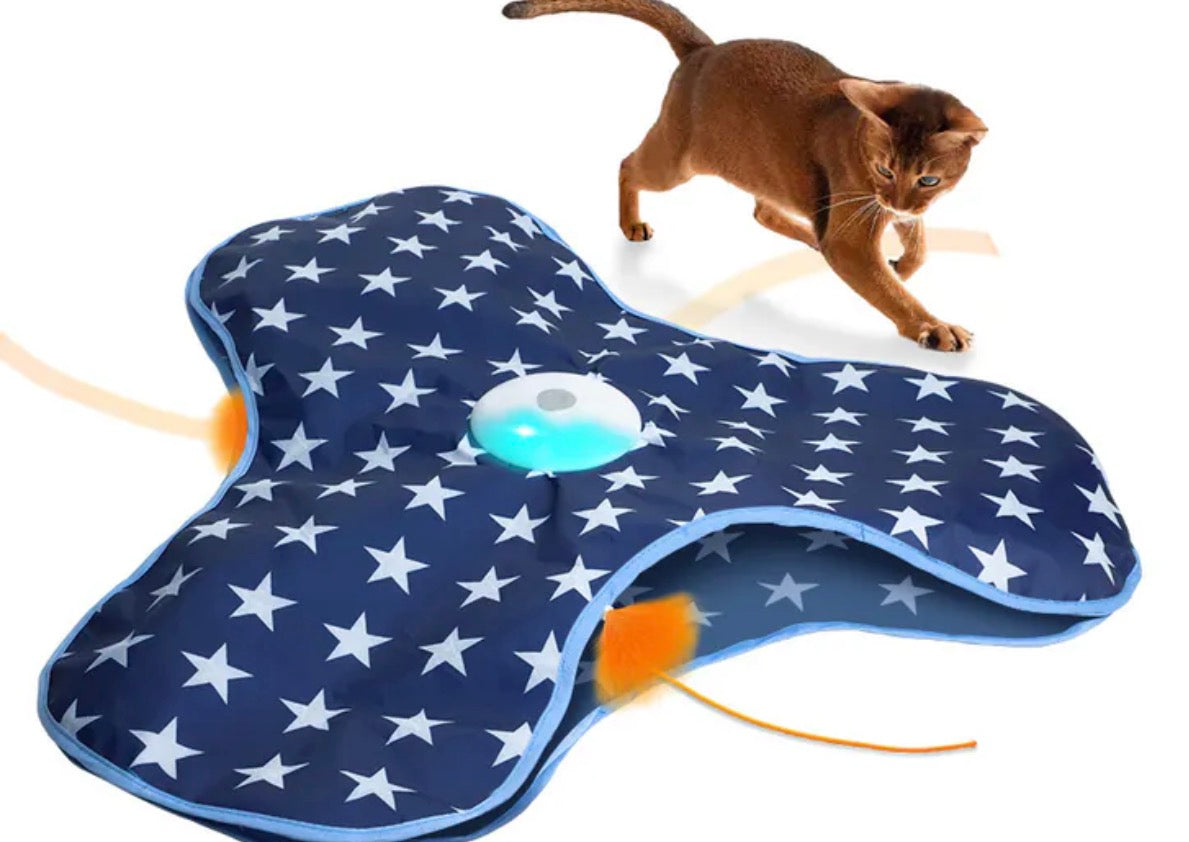 Smart Crinkle Hunting Mat-Blue Stars