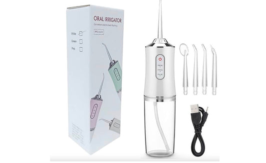 Dental Flosser Water Jet Oral Irrigator for Teeth, Dentures, and Braces Portable Rechargeable Multipe Pressure Modes
