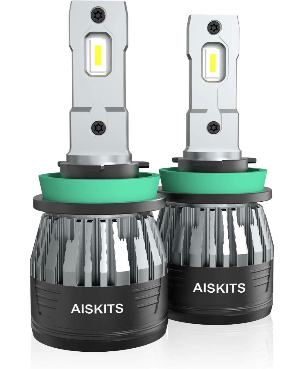 2Pack AISKITS 60W 10000 Lumens LED Headlights H11/H9/H8 LED Headlight Bulbs