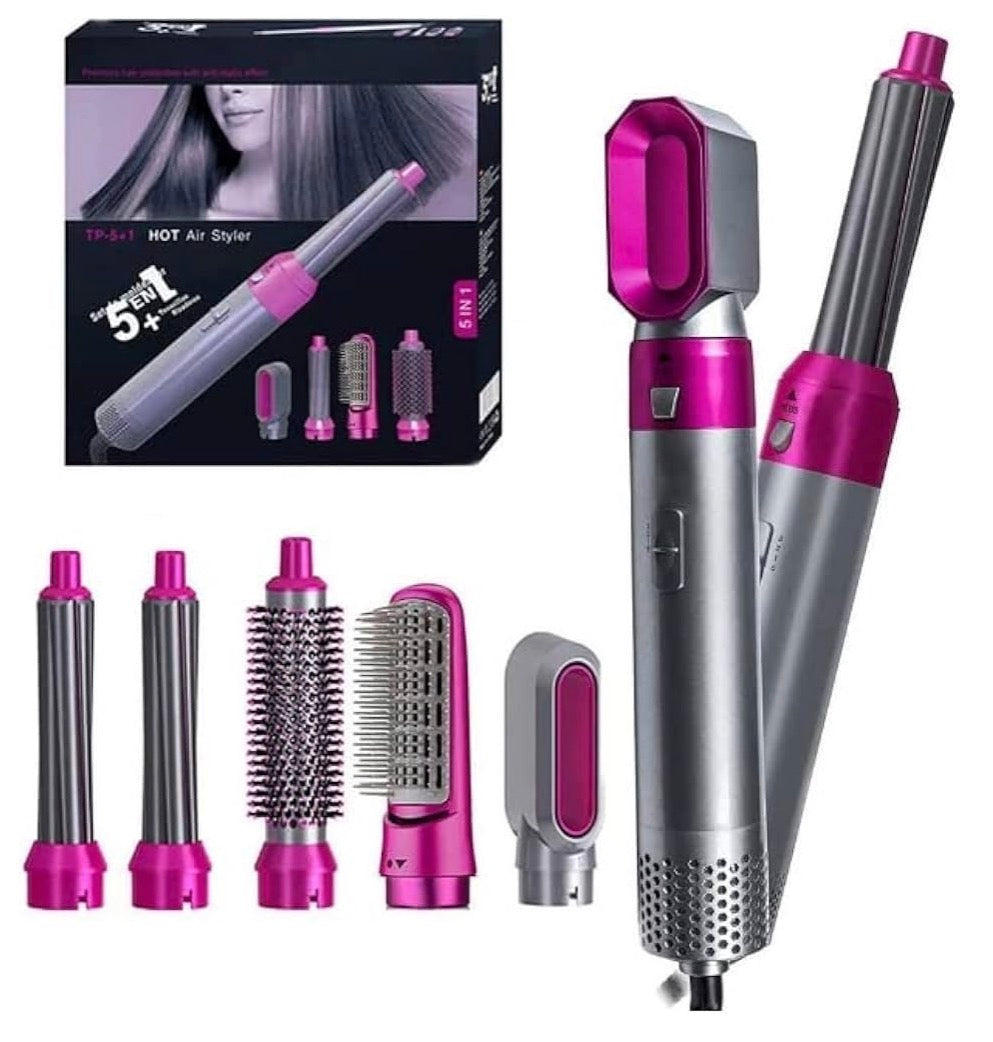 SEDLAV 5-in-1 Volumizing Hair Styler - Blow Dryer Brush with Detachable Head for Straightening, Curling, Drying, Combing & Styling