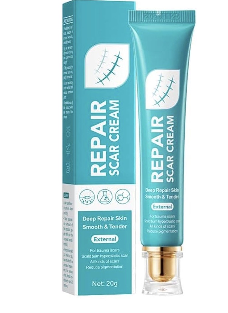 Repair Scar Cream, Natural Herbal Formula Skin Smoothing Firming Scar Removal Repair Gel (1-Pack