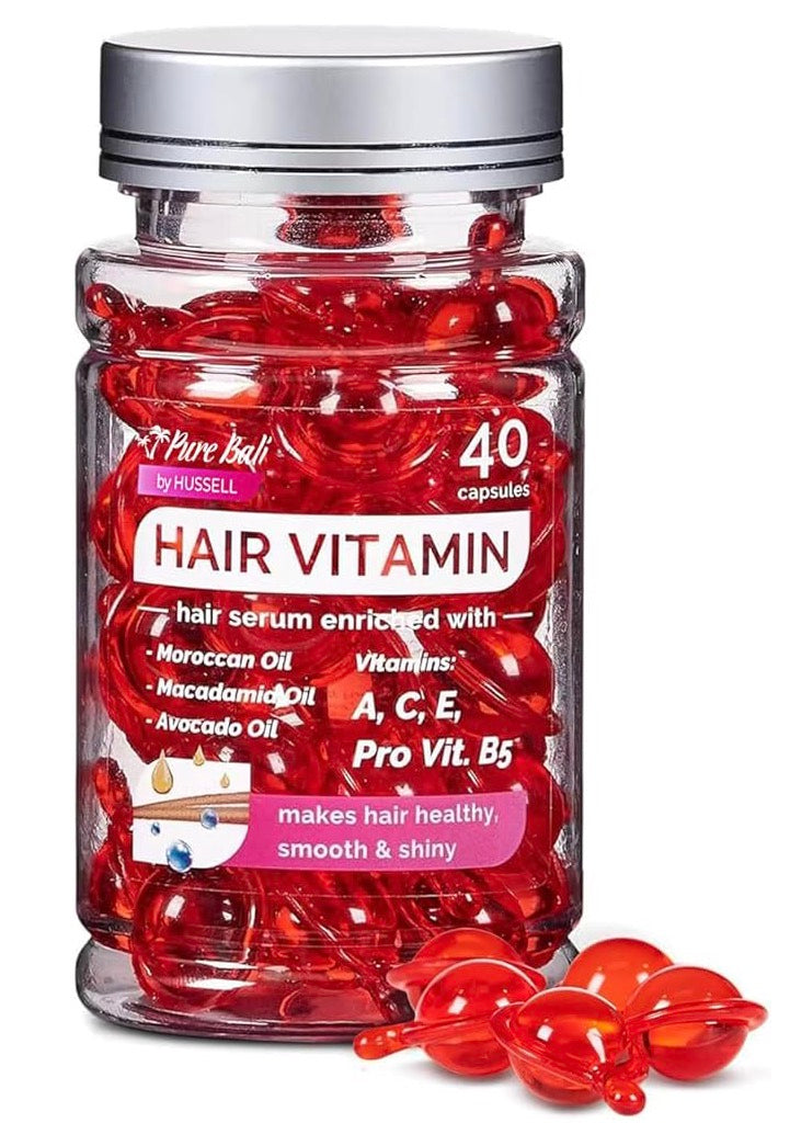 Pure Bali Hair Vitamins Moroccan Oil Capsules for Women & Men