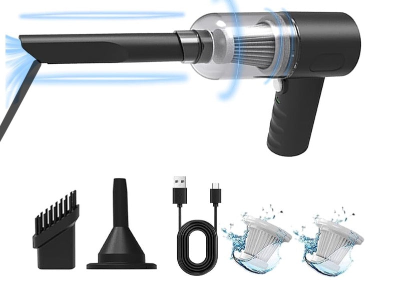 Portable Car Vacuum Cleaner, Handheld Wireless Mini Vacuum, Compact Dust Buster with 2-in-1 Nozzle, Detachable Washable Filter, Handheld Vacuum for Home,Car, Office Desk, Keyboards