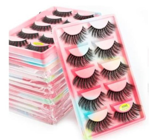 Natural Long Faux Cils Cilios Mink 3D False EyeLashes Makeup Fluffy Eye Lashes maquillaje Cheerfully