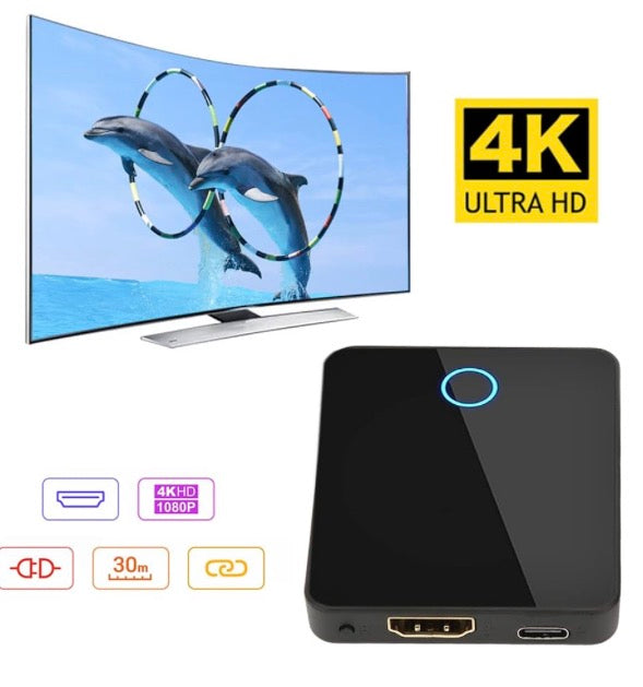ASHATA HDMI Transmitter and Receiver Kit, HDMI Extender for PC Laptop Camera etc, Streaming to Monitor Projector HDTV, 3D Effect, 30M, BIN 810
