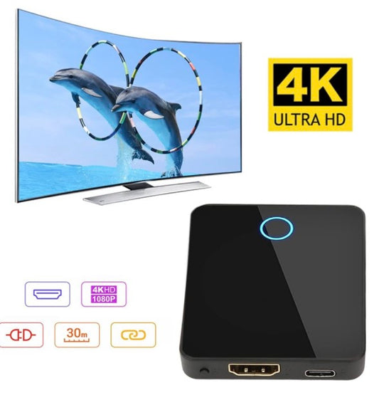 ASHATA HDMI Transmitter and Receiver Kit, HDMI Extender for PC Laptop Camera etc, Streaming to Monitor Projector HDTV, 3D Effect, 30M, BIN 810