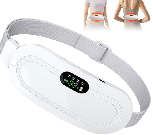 Portable Heating Pad for Cramps and Back Pain, Menstrual Cramp Relief Wearable Heating Pad for Women and Girls, Wireless Heating Pads with 3 Temperature Setting & Battery Powered White