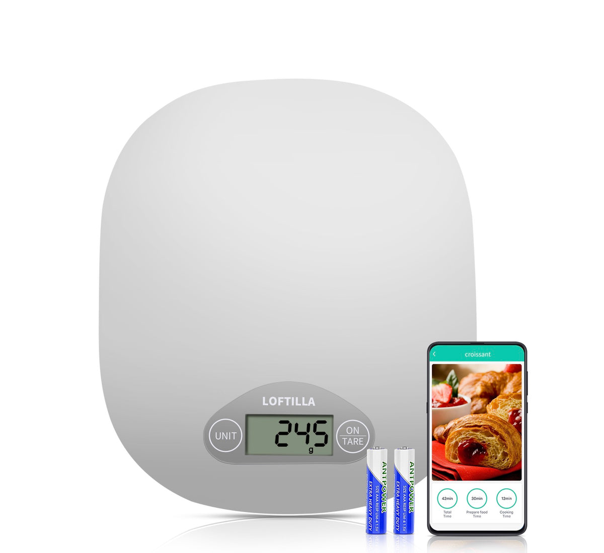 Kitchen Scale with Clear Display Digital Food Scale Easy-to-Use Scale for Measuring Ingredients in The Kitchen