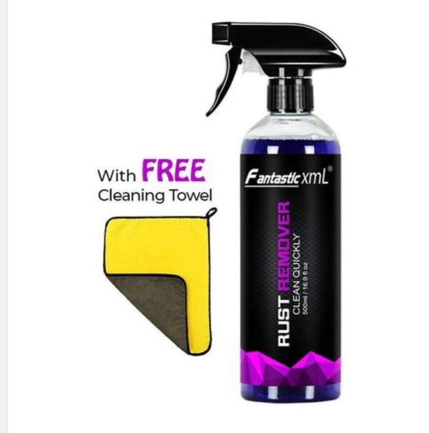 Quick Rust Remover Spray For Car Part, Rim & Brake Cleaner + Free Towel